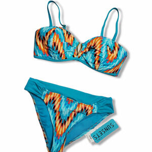 Sunsets Separates Tidal Wave Shirred Bikini Sz L
